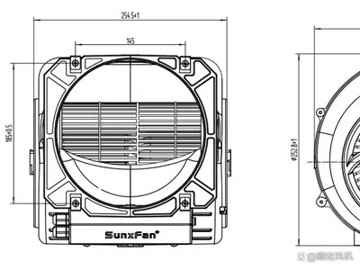 1000CFM двойной вход все-пластиковые EC160 внешний ротор центробежный вентилятор